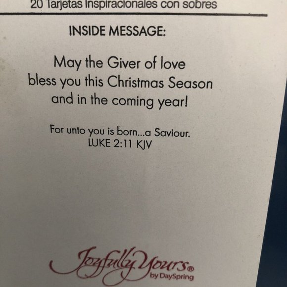 20 Pack Christian Inspirational ChristmasCards with Envelopes, Bulk - Picture 4 of 4